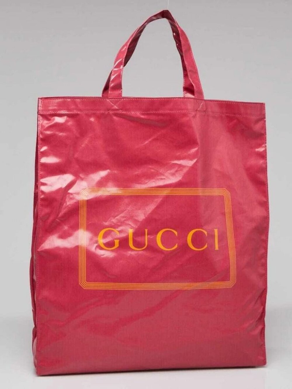 Gucci Pink/Orange Coated Canvas Montecarlo Tote Bag